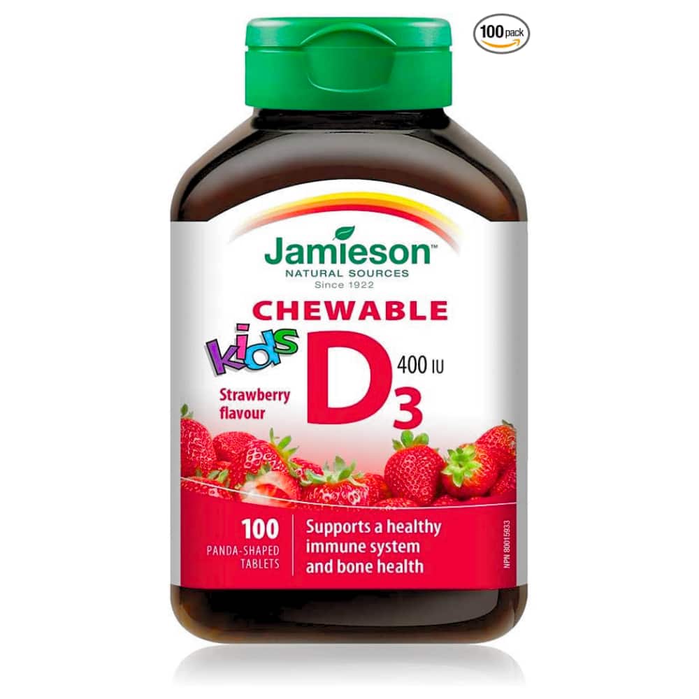 Jamieson: Vitamin D 400 IU Kids Chewable Strawberry