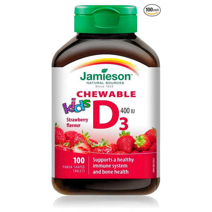 Jamieson: Vitamin D 400 IU Kids Chewable Strawberry