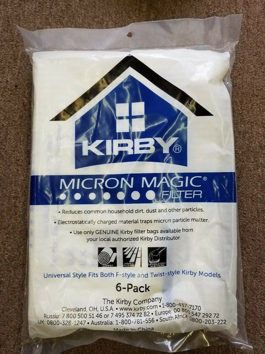 KIRBY VACUUM CLEANER WHITE CLOTH micron magic BAGS F STYLE G4 G5 G6 G7 G7D G10D