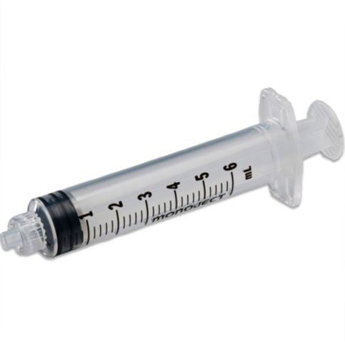 BX/100 MONOJECT REGULAR TIP SYRINGE, 6ML