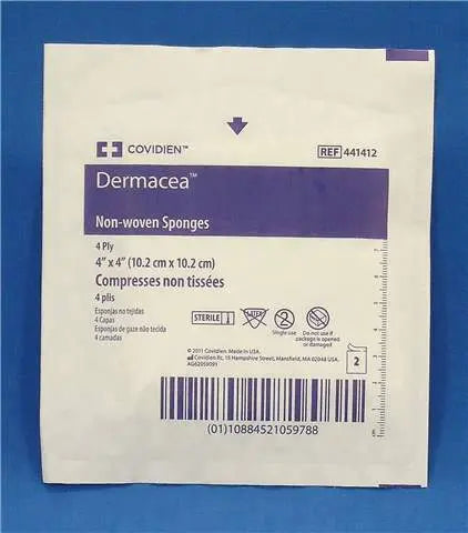 Cs/24 (Pkg/50) Dermacea Sterile Non-Woven Gauze Sponge 4X4