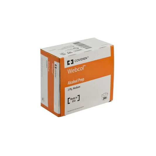 Bx/200 Webcol Alcohol Prep Pads, Medium, 2 Ply, Sterile