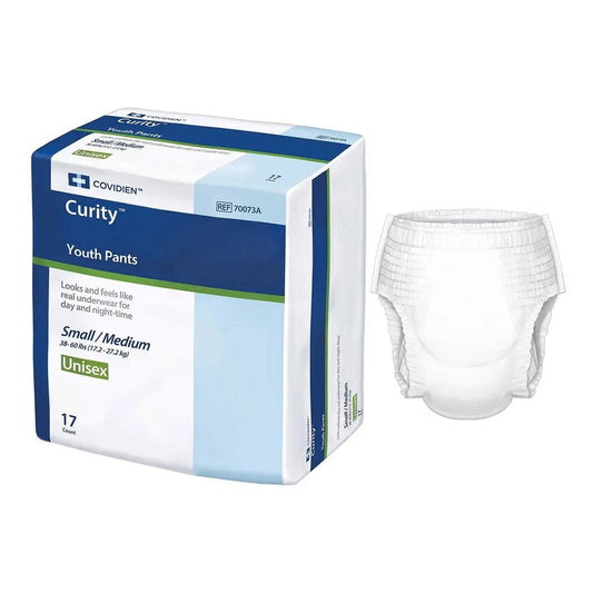 Cs/4Bg (14Ea/Bg) Curity Youth Pants, Unisex, Large (65-125 Lbs.)