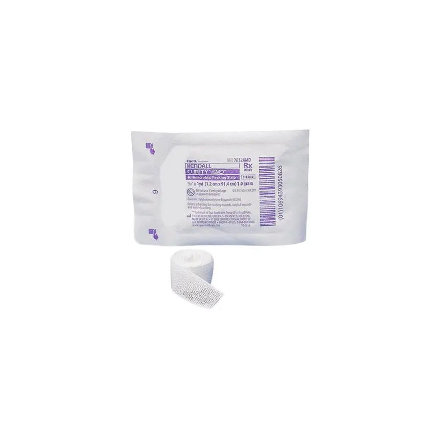 Bx/10 Curity Packing Strips, Antimicrobial, Sterile 1" X 3Yrd