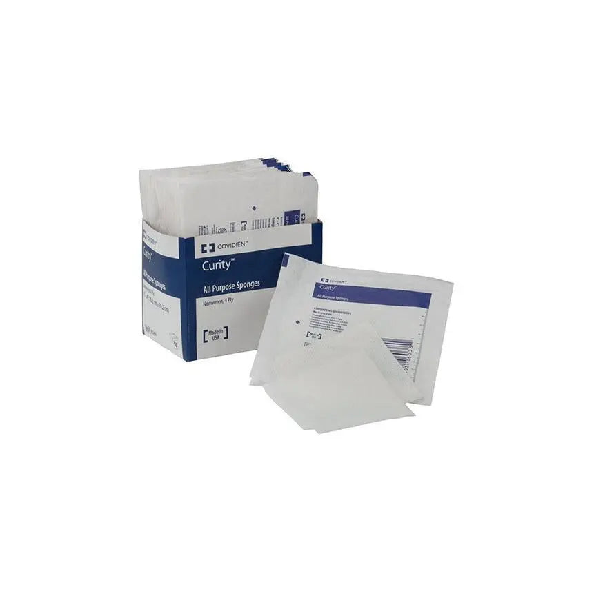 Bx/25Pk (2/Pk) Versalon Non-Woven 4-Ply Sponge 3"X3" Sterile Lint-Free Rayon/Poly Blend