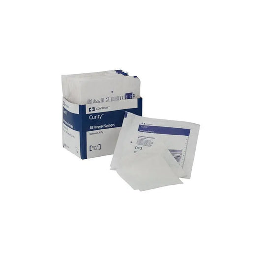 Bx/25Pk (2/Pk) Versalon Non-Woven 4-Ply Sponge 3"X3" Sterile Lint-Free Rayon/Poly Blend
