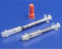BX/100 MONOJECT INSULIN SAFETY SYRINGES, 29G X 1/2IN NEEDLE, 1ML SYRINGE