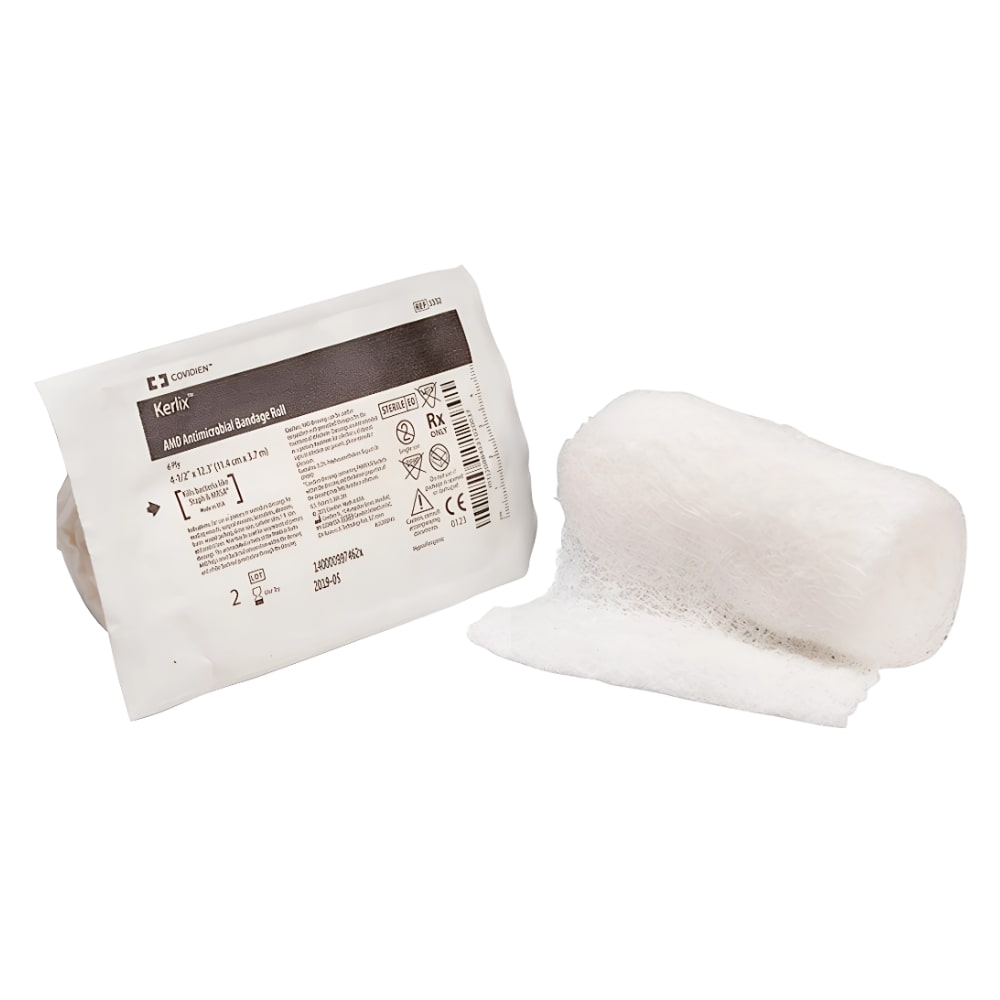 Kerlix™ AMD Antimicrobial Bandage Rolls, 4.5" x 4.1yds, Soft Pouch (Per Each)