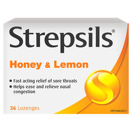 Strepsils Lozenges - Honey & Lemon - 36s