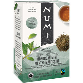 Numi Organic Herbal Teasan Tea - Moroccan Mint - 18s