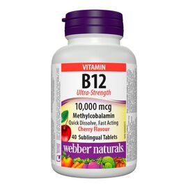 Webber Naturals Ultra Strength Vitamin B12 Sublingual Tablets - 10,000mcg - 40s