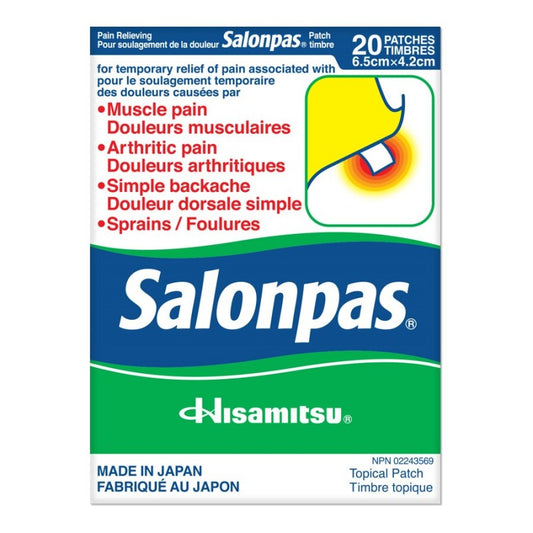 SalonPas Pain Relief Patch - 4.2 x 6.5 cm - 20s