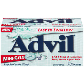 Advil Mini-Gels Ibuprofen Capsules - 70s