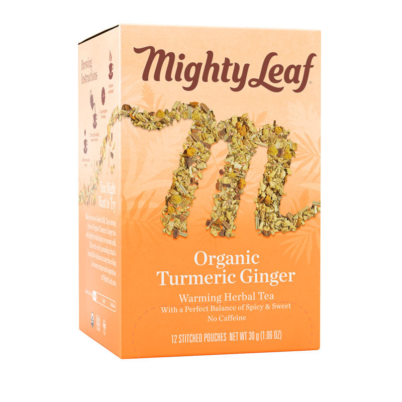 Tumeric Tea Tag Mighty Leaf Tea - Organic Tumeric Ginger - 12s – Safe Care Store Canada