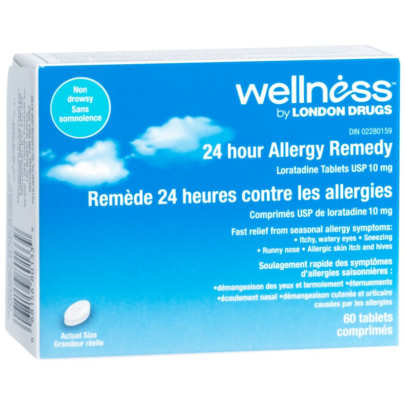 Wellness by London Drugs 24 Hour Allergy Remedy - 60 Caplets