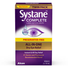 Systane Complete Lubricant Eye Drops Preservative-Free - 2x10ml