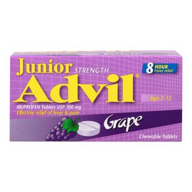 Advil Junior Strength Chewable Tablets - Grape - 40's