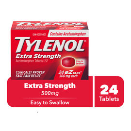 Tylenol* Extra Strength Acetaminophen eZ Tabs - 500mg - 24's� �