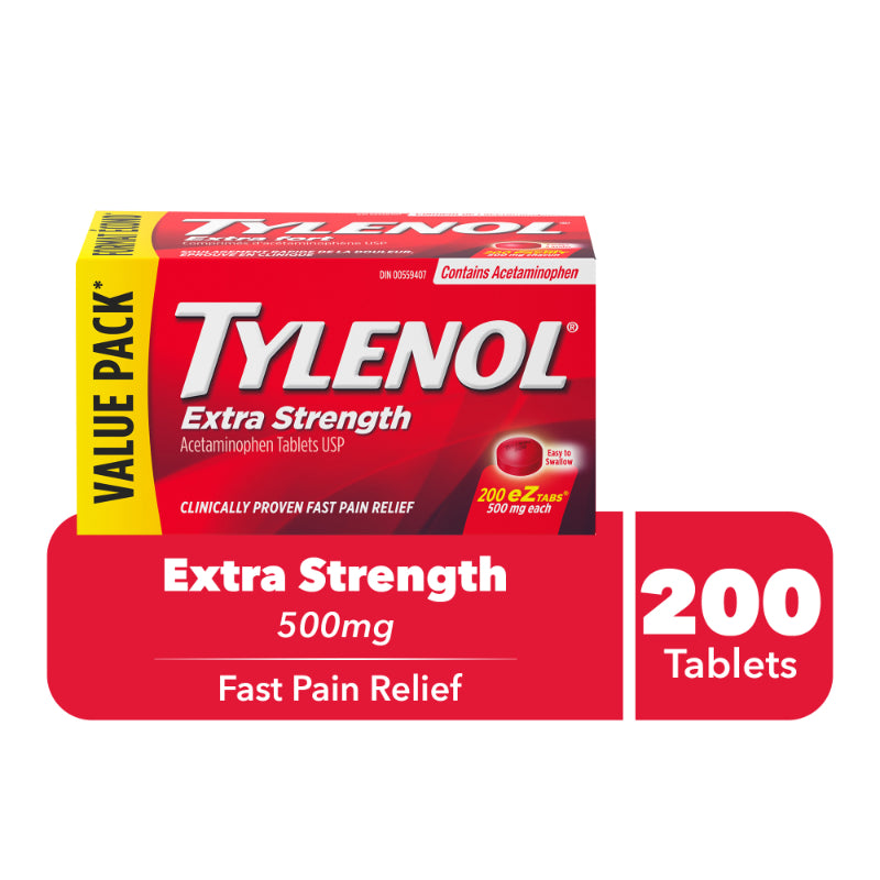 Tylenol* Extra Strength Acetaminophen eZ Tabs - 500mg - 200's