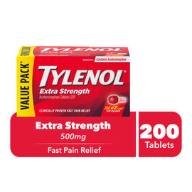 Tylenol* Extra Strength Acetaminophen eZ Tabs - 500mg - 200's