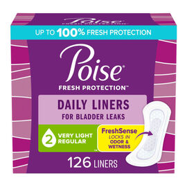 Poise Fresh Protection Incontinence Pantyliners - Regular - Very Light - 126's