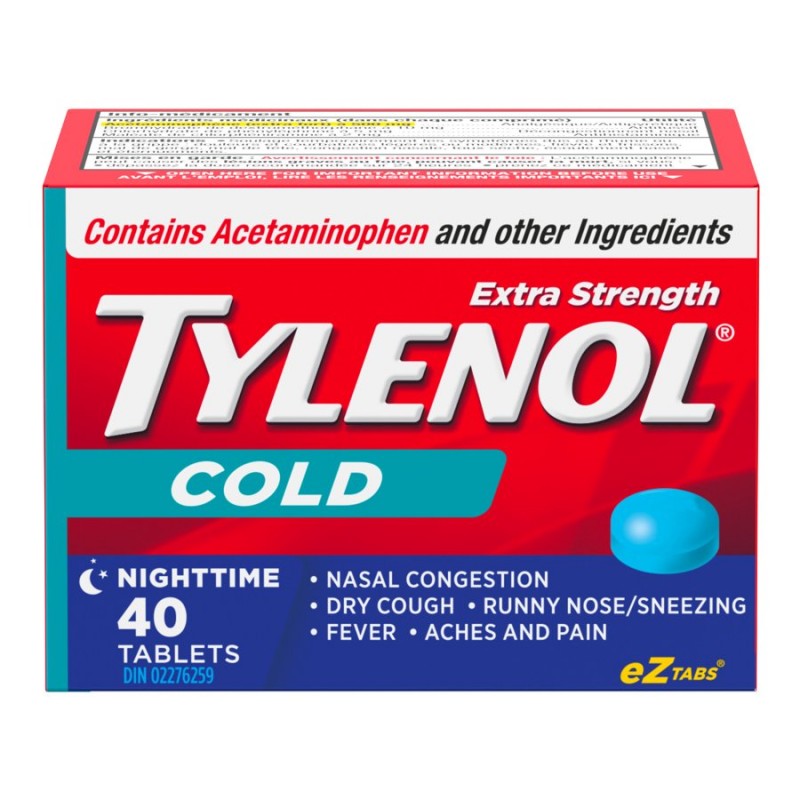 Tylenol* Cold Nighttime - Extra Strength - 40 cool burst tablets� �