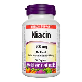 Webber Naturals No Flush Niacin Capsules - 500mg - 90s