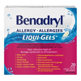 Benadryl Allergy Liqui-Gels Capsules - 20's