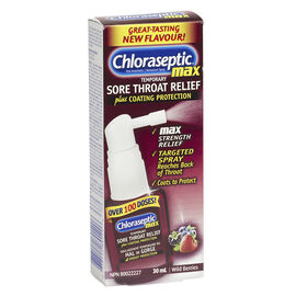 Chloraseptic Max Sore Throat Relief Spray - Wild Berries - 30ml