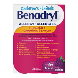 Benadryl Children's Allergy Chewable Tablets - 20's