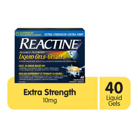 Reactine Allergy Extra Strength Cetirizine Hydrochloride Liquid Gel Capsules - 10mg - 40's