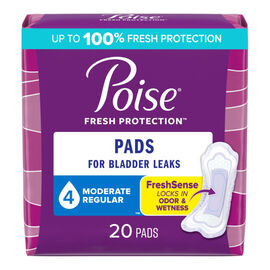 Poise Incontinence Pads - Moderate Absorbency - Regular - 20 Count