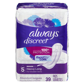 Always Discreet Pads Maximum Long Length Pads - 39s