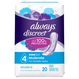 Always Discreet Pads Moderate Regular Length - 20s