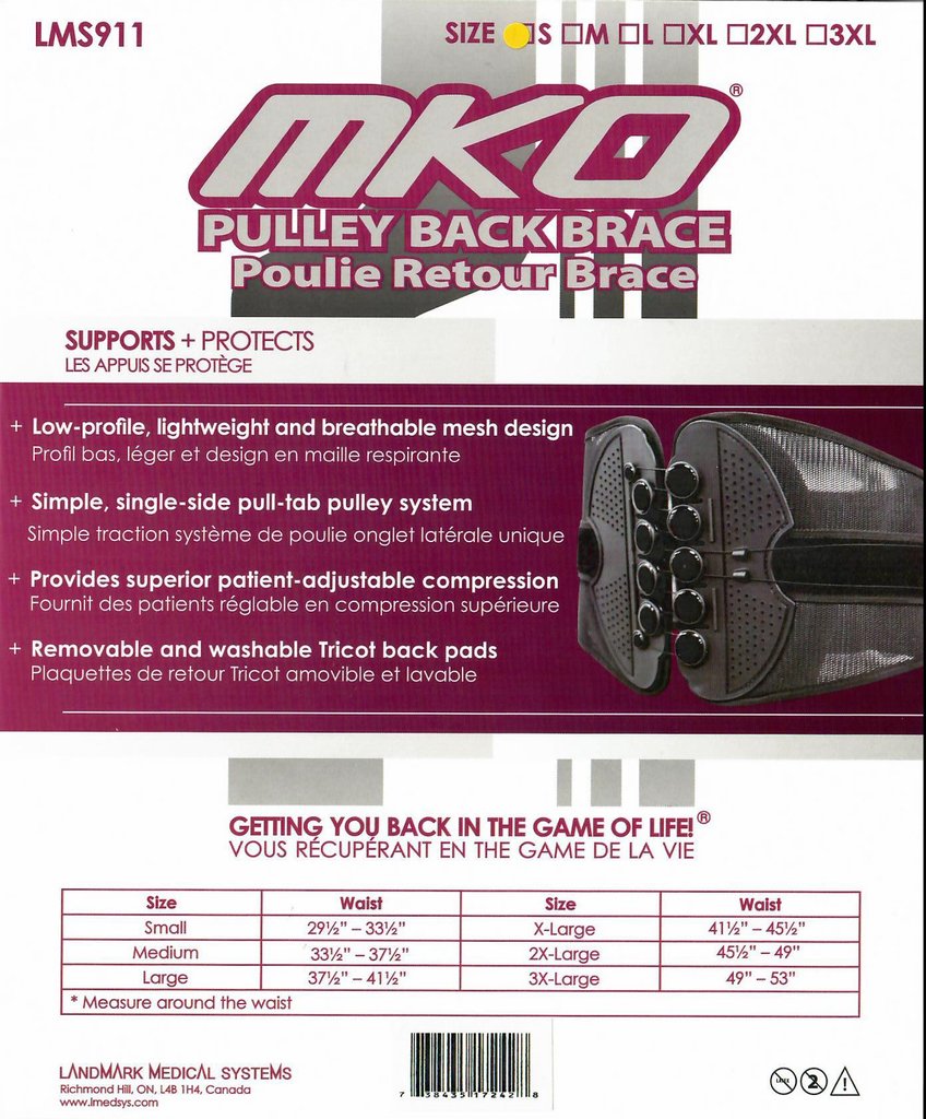 Landmark: MKO Pulley Back Brace