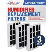 LifeSupplyUSA Humidifier Filter Replacement Air Cleaning Cartridge Compatible with Protec DynaFilter K14-3W CVS 4100 Vicks V400 Kaz Health Cool Mist Humidifiers (3-Pack)