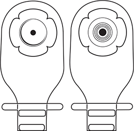 Ultramax Deep Drainable Pouch Aquatack Barrier And Kwick-Klose Ii Fastener 1-1/4" Pre-Cut Stoma Opening, Opaque - Box Of 5