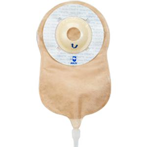 Ultralite 1-Pc Urostomy Pouch W/ Skin Shield Deep Convex Adhesive Skin Barrier & E-Z Drain Valve 7/8" Opening (9 1/4" X 5 3/4") Transparent 16oz Odor-Proof - Box Of 10