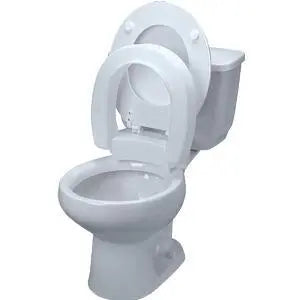 Hinged Elevated Toilet Seat, Elongated 350lb, 20-1/4" X 14-3/4" X 3-3/4", 3" (Non-Returnable) - Ea/1