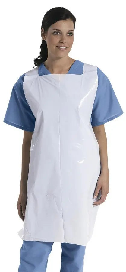 Apron Plastic 24"X42" Tie-Back Disposable Latex-Free - Box Of 100