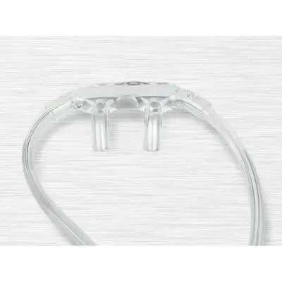 Cs/50  Nasal Cannula Adult Supersoft Curved-Tip W/ 4" Pvc Oxygen Tubing And Universal Connector