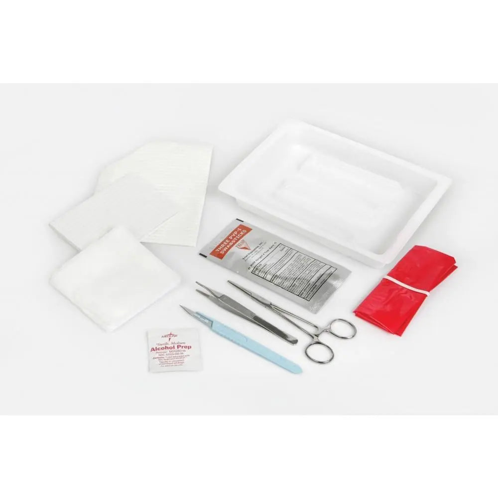 Sterile Dressing Tray. Forceps, Gauze, Underpad, Csr Wrrap - Ea/1