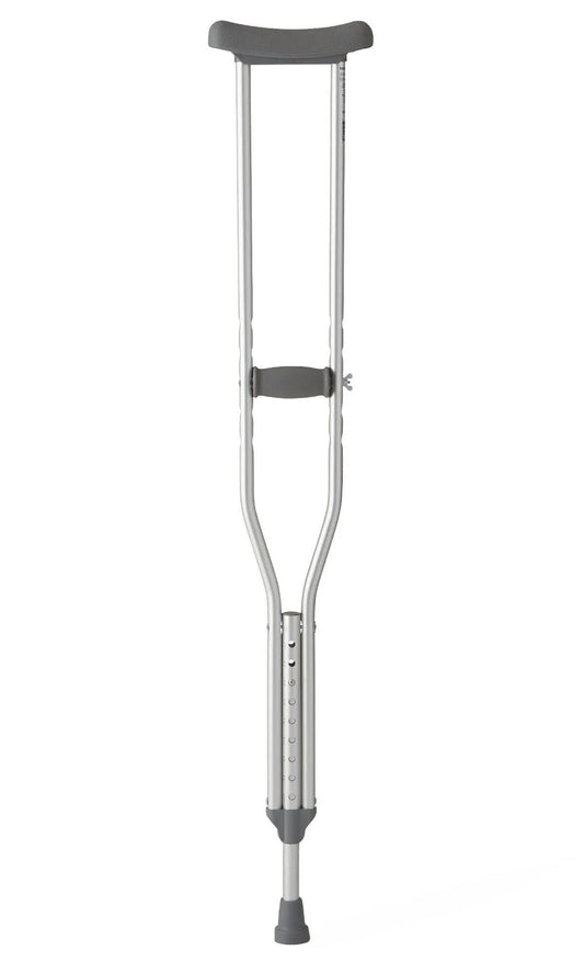 Pair/1 Aluminium Adjustable Height Youth Crutch, 4'6" -5'2"
