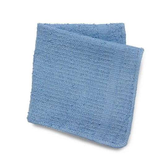 Cs/120  Wash Cloth For Peri_Care 11" X 11" 100% Coton Terries 60 Per Poly Pack Blue