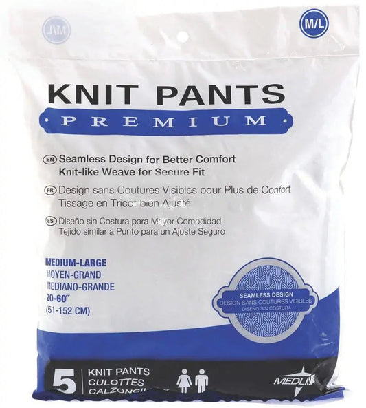 Cs/100 Incontinent Premium Knit Pants, Xl.
