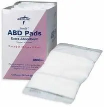 Box/25 Sterile Abdominal Pad, 5In X 9In, Latex-Free