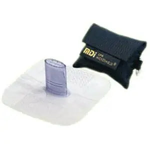 Microtek Cpr Microkey Mouth Barrier, One-Way Valve, Black W/Durable Nylon Pouch - Ea/1