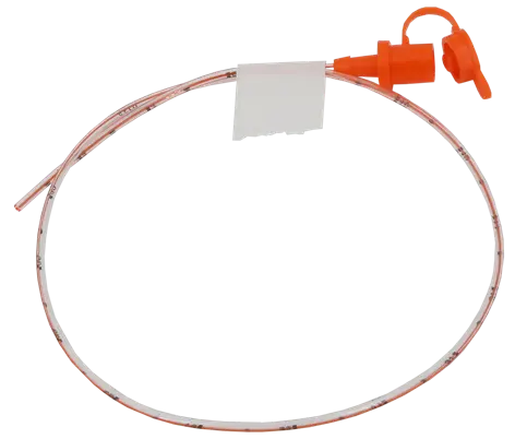 Cs/100 Pediatric Feeding Tube W/ Enteral Connector 8Fr 42" Orange Radiopaque Pvc Sterile