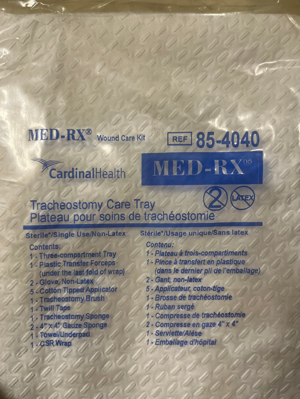 Trach Care Tray, Sterile, Latex-Free - Ea/1