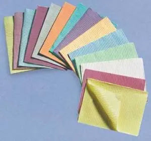 Cs/500 Crosstex Econo-Back Dental Bibs, 2 Ply, 19in X 13in - Yellow